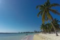 Playa giron, Cuba Ã¢â¬â January 2, 2017: Tropical Beach view with people in Playa Giron, Cuba Royalty Free Stock Photo